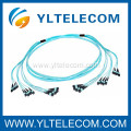 2.0mm OM3 Fiber Optic Patch Cord 4 / 8 / 12 / 24 Fiber MPO